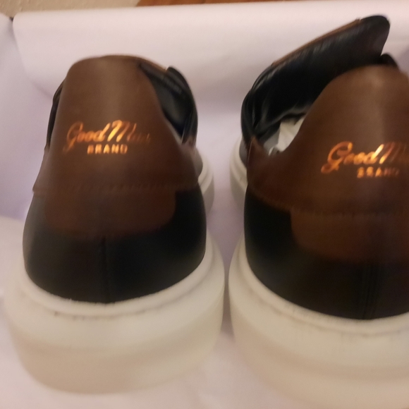 NIB GOODMAN BRAND LEGEND LONDON SNEAKER Men's ONLY SIZE 10 Black / Dark Vachetta - Picture 14 of 15